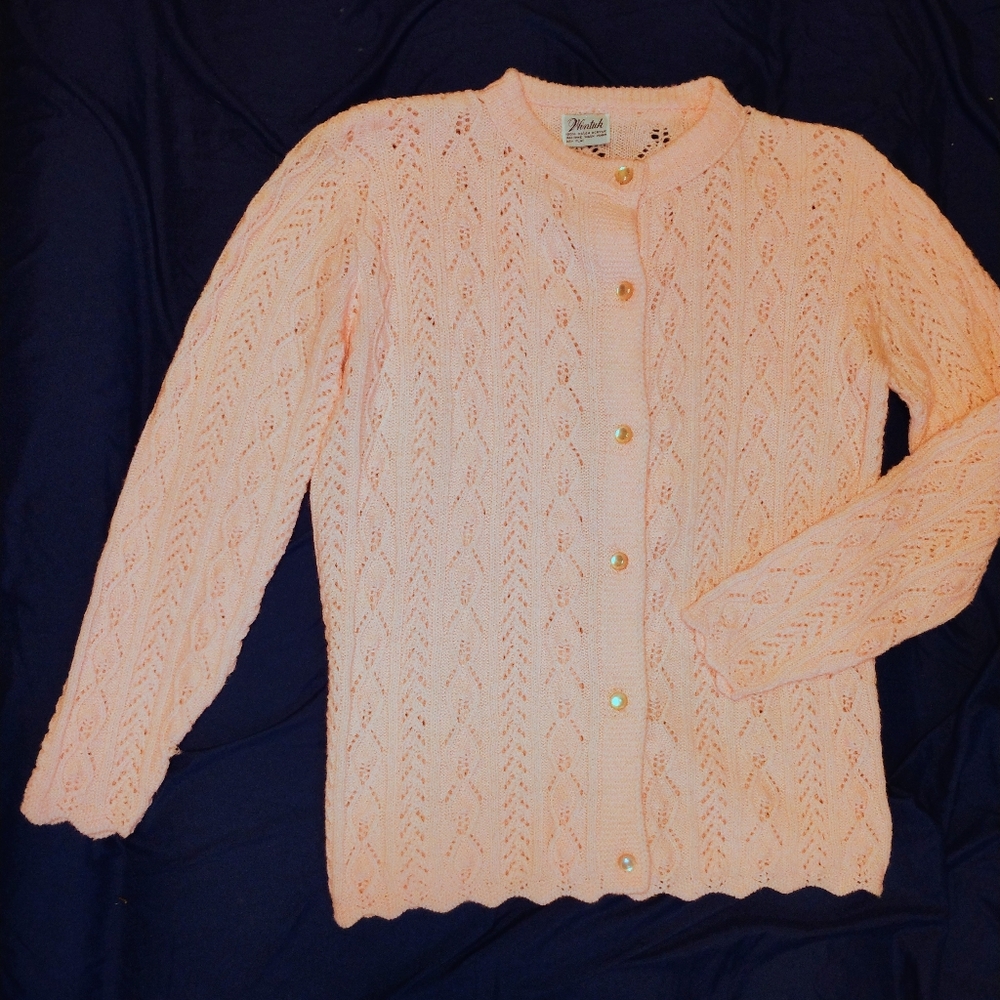 Delicate Pink Cable Knit Sweater
